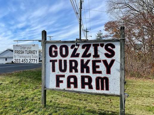 Gozzi’s Turkey Farm sign